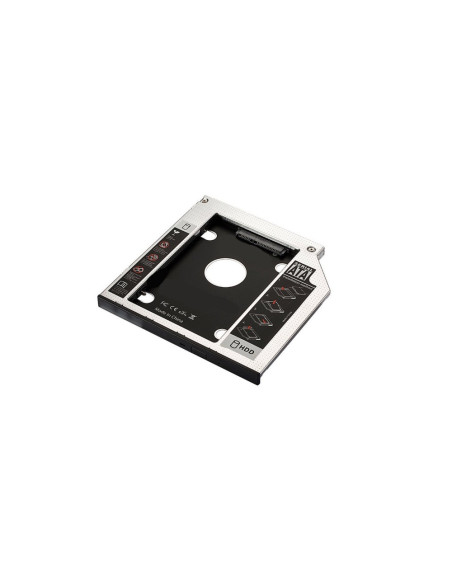 Ewent EW7003 funda para disco duro externo Acrilonitrilo butadieno estireno (ABS), Aluminio Negro, Blanco