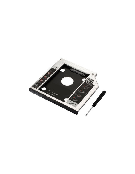 Ewent EW7003 funda para disco duro externo Acrilonitrilo butadieno estireno (ABS), Aluminio Negro, Blanco