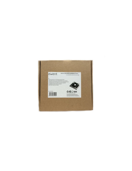 Ewent EW7003 funda para disco duro externo Acrilonitrilo butadieno estireno (ABS), Aluminio Negro, Blanco