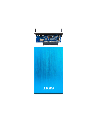 TooQ TQE-2527BL caja para disco duro externo Caja de disco duro (HDD) Negro, Azul 2.5"