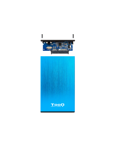TooQ TQE-2527BL caja para disco duro externo Caja de disco duro (HDD) Negro, Azul 2.5"