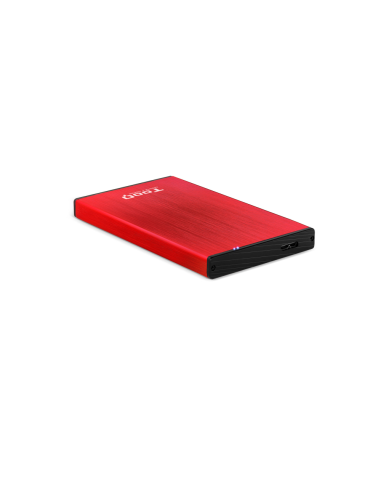 TooQ TQE-2527R caja para disco duro externo Caja de disco duro (HDD) Negro, Rojo 2.5"