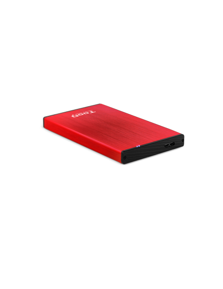 TooQ TQE-2527R caja para disco duro externo Caja de disco duro (HDD) Negro, Rojo 2.5"