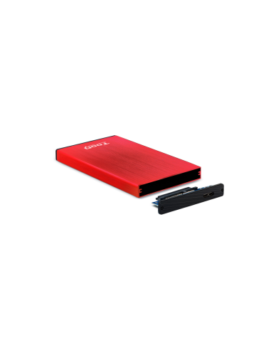 TooQ TQE-2527R caja para disco duro externo Caja de disco duro (HDD) Negro, Rojo 2.5"