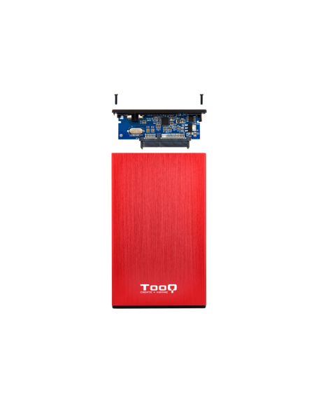 TooQ TQE-2527R caja para disco duro externo Caja de disco duro (HDD) Negro, Rojo 2.5"