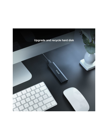 TooQ Shura Caja externa para unidad de estado sólido (SSD) Negro M.2