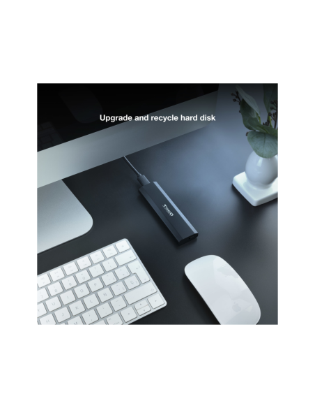 TooQ Shura Caja externa para unidad de estado sólido (SSD) Negro M.2