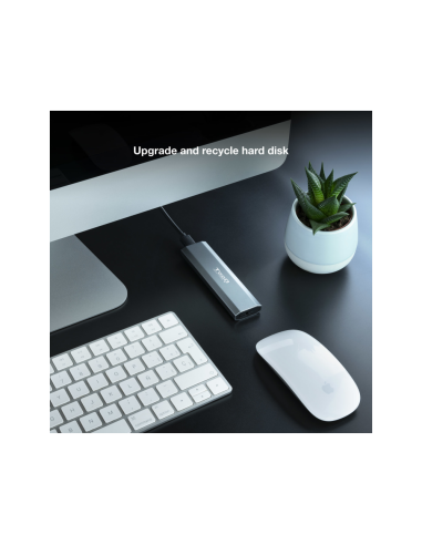 TooQ Shura Caja externa para unidad de estado sólido (SSD) Gris M.2