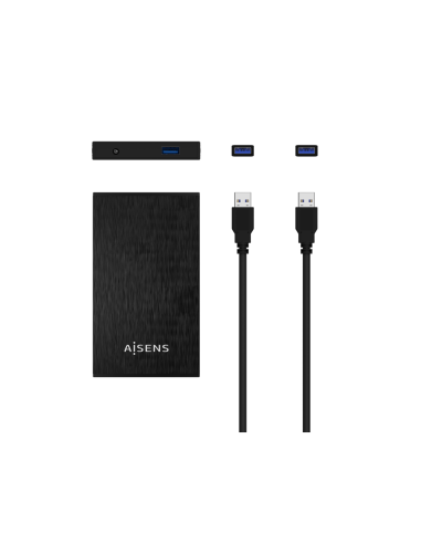 AISENS Caja Externa 2,5? ASE-2523B 9.5MM SATA a USB 3.0/USB3.1 GEN1, Negra