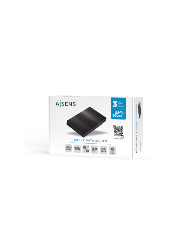 AISENS Caja Externa 2,5? ASE-2523B 9.5MM SATA a USB 3.0/USB3.1 GEN1, Negra