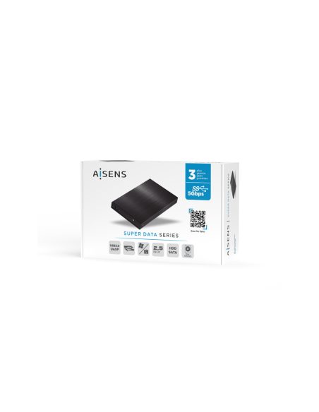 AISENS Caja Externa 2,5? ASE-2523B 9.5MM SATA a USB 3.0/USB3.1 GEN1, Negra
