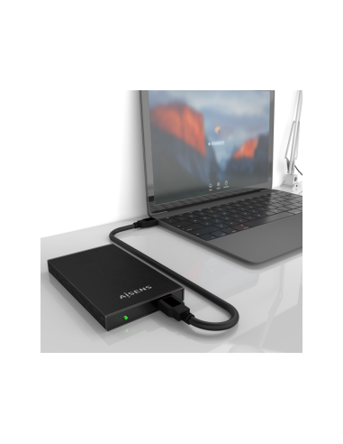 AISENS Caja Externa 2,5? ASE-2523B 9.5MM SATA a USB 3.0/USB3.1 GEN1, Negra