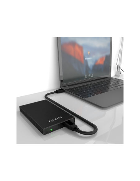 AISENS Caja Externa 2,5? ASE-2523B 9.5MM SATA a USB 3.0/USB3.1 GEN1, Negra