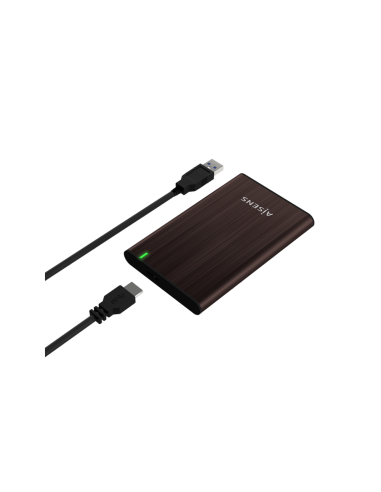AISENS Caja Externa 2.5" ASE-2525BWN 9.5 mm SATA A USB 3.0/USB 3.1 Gen1, Marron