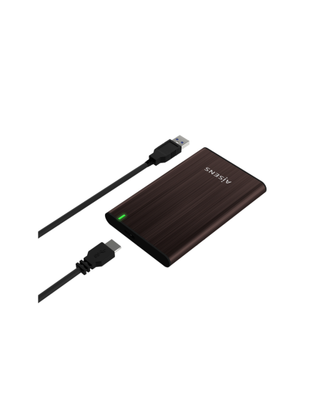 AISENS Caja Externa 2.5" ASE-2525BWN 9.5 mm SATA A USB 3.0/USB 3.1 Gen1, Marron