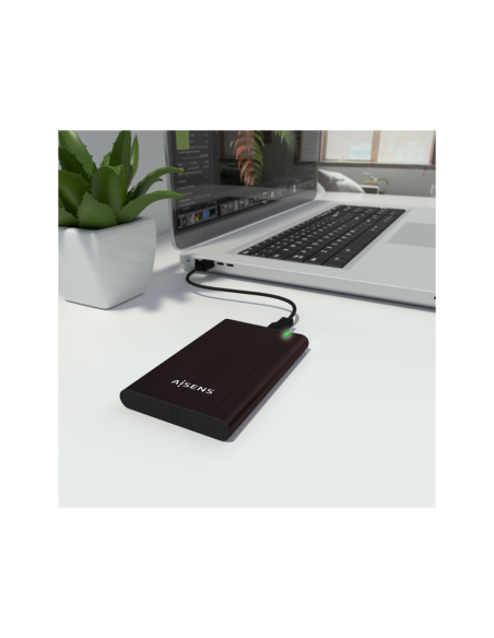AISENS Caja Externa 2.5" ASE-2525BWN 9.5 mm SATA A USB 3.0/USB 3.1 Gen1, Marron