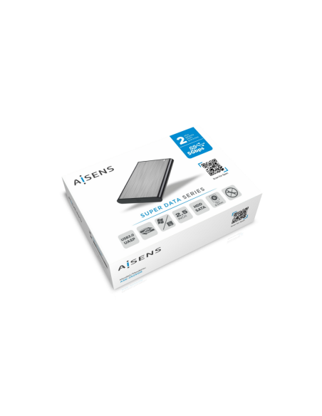AISENS Caja Externa 2.5" ASE-2525GR 9.5mm SATA A USB 3.0 / USB 3.1 Gen1, Gris