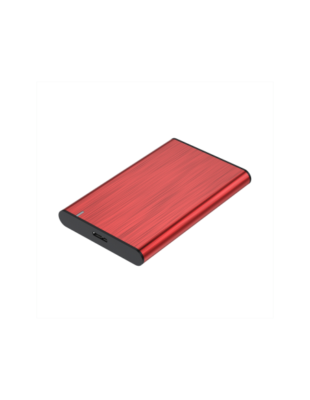 AISENS Caja Externa 2,5" ASE-2525RED 9.5mm SATA a USB 3.0/USB3.1 Gen1, Rojo