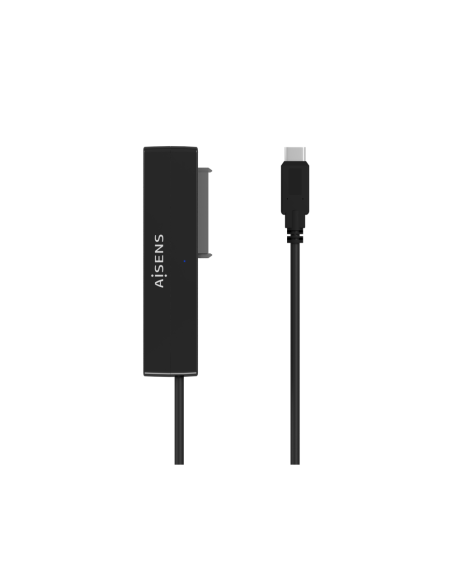 AISENS Adaptador ASE-35C02B SATA a USB-C USB 3.0/USB3.1 GEN1 para Discos Duros 2.5" y 3.5" con Alimentador, Negro