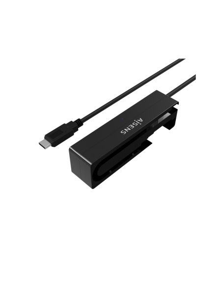 AISENS Adaptador ASE-35C02B SATA a USB-C USB 3.0/USB3.1 GEN1 para Discos Duros 2.5" y 3.5" con Alimentador, Negro