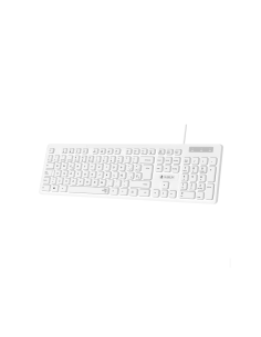 SUBBLIM Teclado Ergonómico Business Slim Silencioso con cable USB Blanco