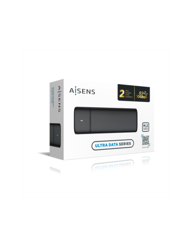 AISENS Caja Externa M.2 (NGFF) ASM2-001B SATA/NVME a USB3.1/USB3.2 Gen2, Negra