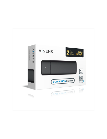 AISENS Caja Externa M.2 (NGFF) ASM2-001B SATA/NVME a USB3.1/USB3.2 Gen2, Negra