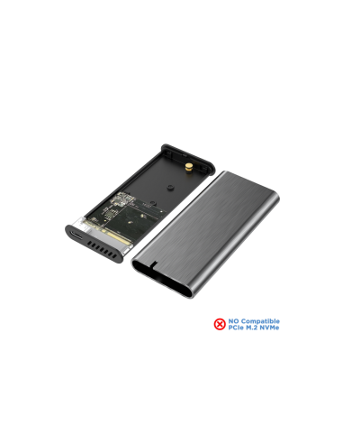 AISENS Caja Externa M.2 (NGFF) ASM2-007GRY SATA A USB3.1 Gen1, Gris
