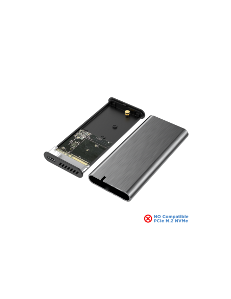 AISENS Caja Externa M.2 (NGFF) ASM2-007GRY SATA A USB3.1 Gen1, Gris