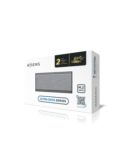 AISENS Caja Externa M.2 (NGFF) ASM2-007GRY SATA A USB3.1 Gen1, Gris
