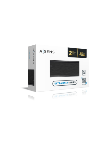 AISENS Caja Externa M.2 (NGFF) ASM2-008B NVMe a USB3.2 Gen2, Negra