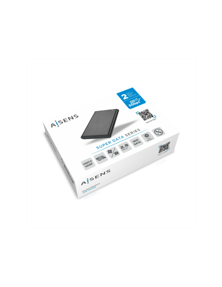 AISENS Caja Externa 2,5" ASE-2525B 9.5mm SATA a USB 3.0/USB3.1 Gen1, Negra