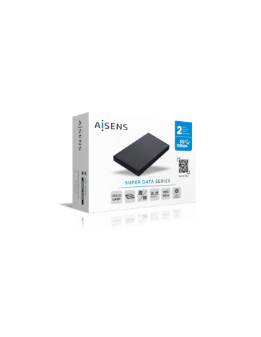 AISENS Caja externa 2,5" ASE-2530B 9.5 mm SATA a USB 3.0/USB 3.1 Gen1, Negra