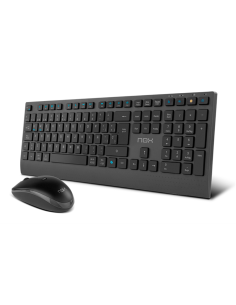 NOX NXLITEDUOSP teclado Ratón incluido Hogar RF Wireless + Bluetooth QWERTY Español Negro