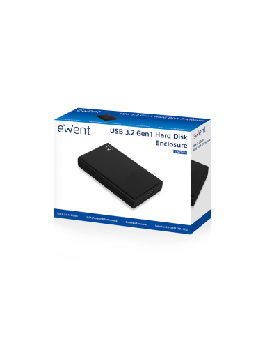 Ewent EW7044 caja para disco duro externo Carcasa de disco duro/SSD Negro 2.5"