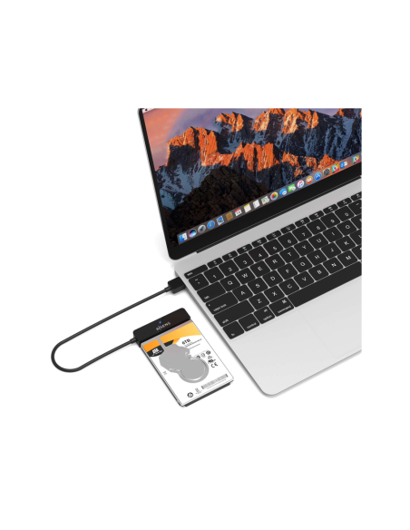 AISENS Adaptador SATA a USB-A USB3.0/USB3.1 Gen1 para Discos Duros 2.5?, Negro