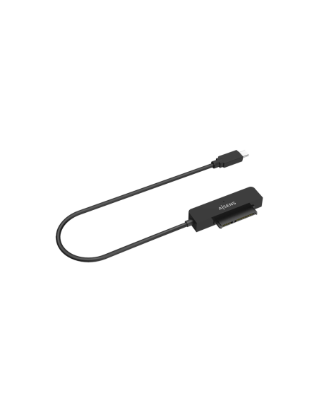 AISENS Adaptador SATA a USB-C USB3.0/USB3.1 Gen1 para Discos Duros 2.5?, Negro