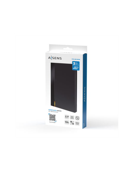 AISENS Caja Externa 2,5? ASE-2524B 9.5mm SATA a USB 3.0/USB3.1 Gen1, Negra