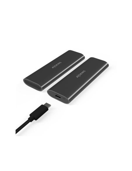 AISENS ASM2-015GR caja para disco duro externo Caja externa para unidad de estado sólido (SSD) Gris M.2