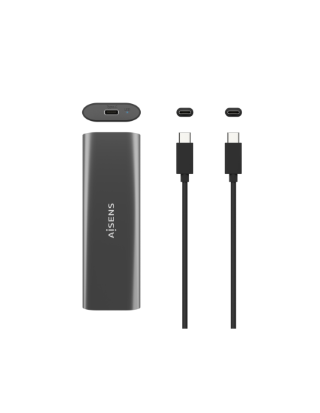 AISENS ASM2-015GR caja para disco duro externo Caja externa para unidad de estado sólido (SSD) Gris M.2