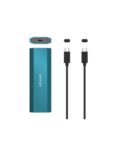 AISENS Caja Externa M.2 (NGFF) ASM2-019BLU SATA/NVMe a Usb3.1 Gen2, Azul