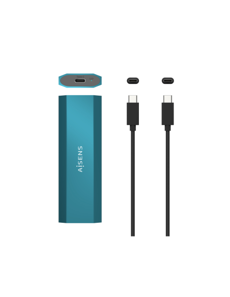 AISENS Caja Externa M.2 (NGFF) ASM2-019BLU SATA/NVMe a Usb3.1 Gen2, Azul