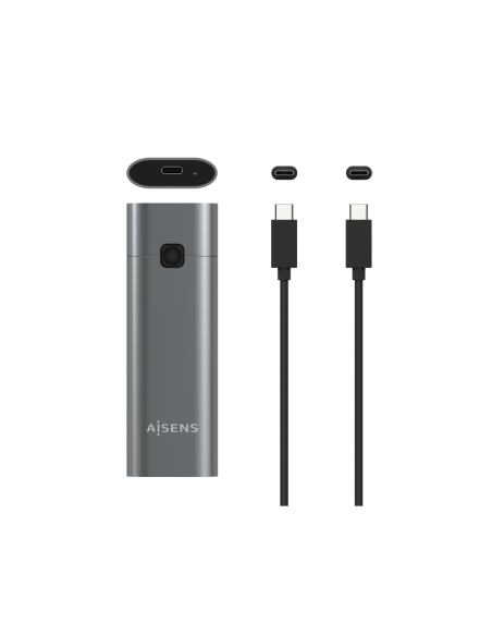 AISENS Caja Externa M.2 (NGFF) ASM2-021GR NVMe a USB3.2 GEN2, Gris
