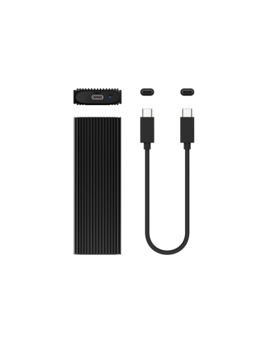 AISENS Caja Externa M.2 (NGFF) ASM2-022B NVMe A USB3.2 Gen2, Negra