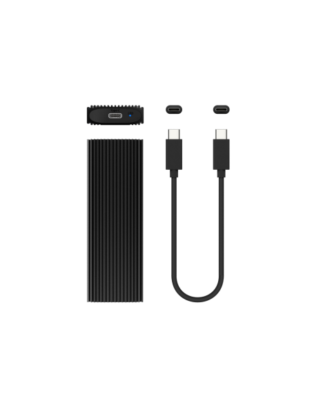 AISENS Caja Externa M.2 (NGFF) ASM2-022B NVMe A USB3.2 Gen2, Negra