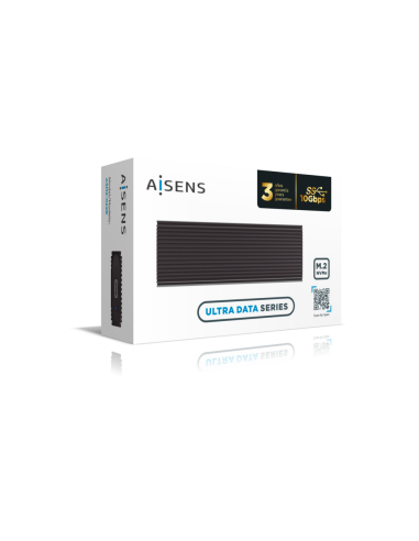 AISENS Caja Externa M.2 (NGFF) ASM2-022B NVMe A USB3.2 Gen2, Negra