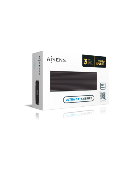 AISENS Caja Externa M.2 (NGFF) ASM2-022B NVMe A USB3.2 Gen2, Negra