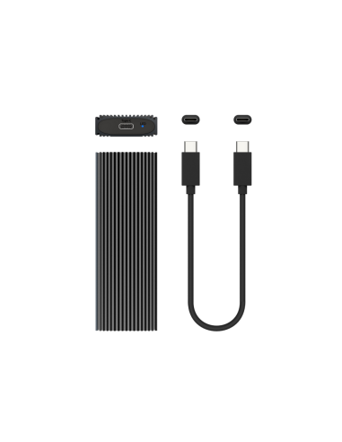 AISENS Caja Externa M.2 (NGFF) ASM2-023GR NVMe A USB3.2 Gen2, Gris