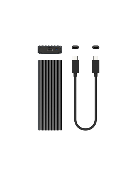 AISENS Caja Externa M.2 (NGFF) ASM2-023GR NVMe A USB3.2 Gen2, Gris