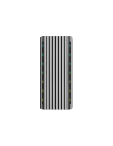 AISENS Caja Externa M.2 RGB Gaming ASM2-RGB011GR SATA/NVMe A USB3.1 Gen2, Gris
